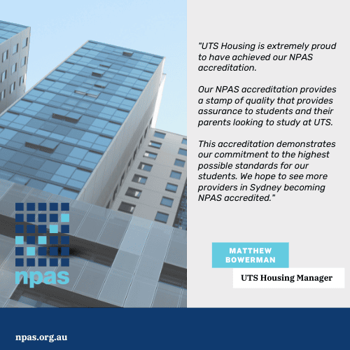 Congratulations to UTS Housing on Achieving NPAS Accreditation!